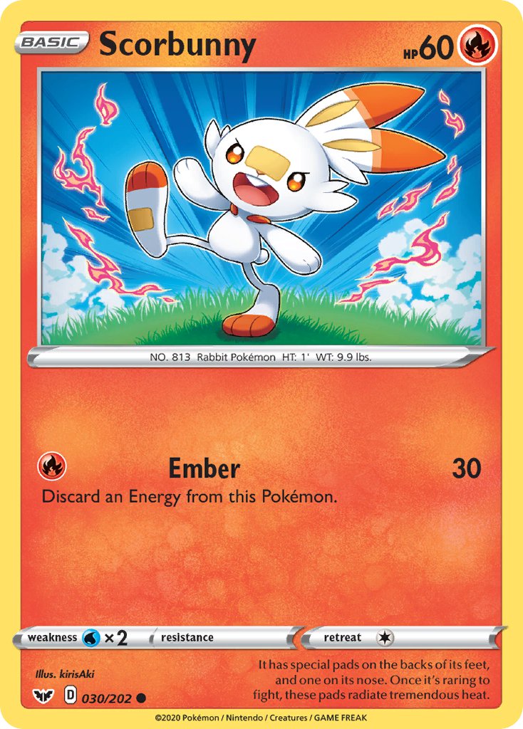Sword & Shield Scorbunny [Cosmos-Holo] Pokémon card